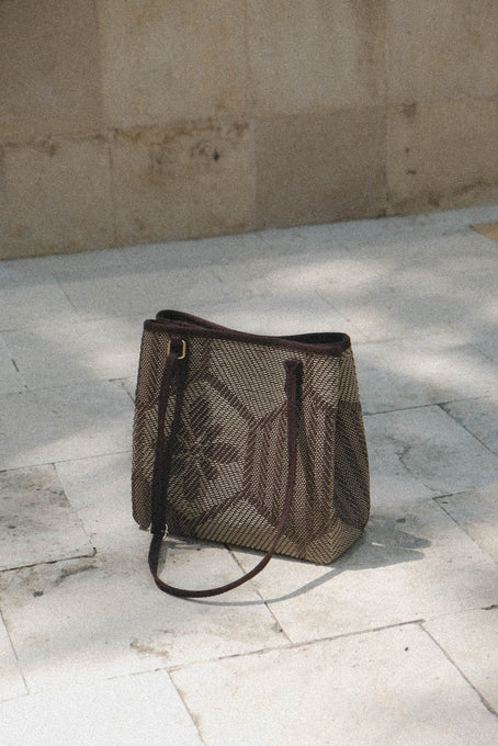 trabaho twist tote in chocolate preorder