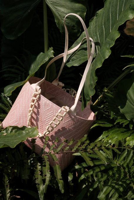arawaraw tote in pink/red - pre-order